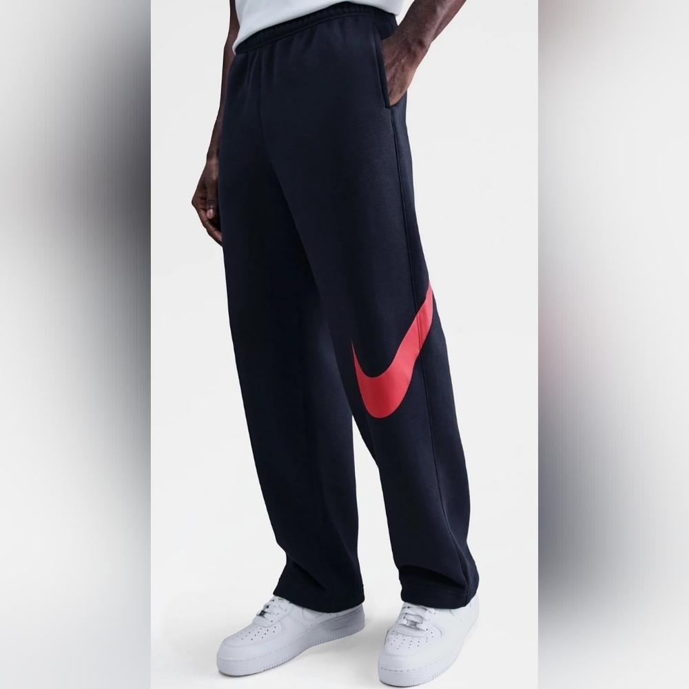 Nike Club Bungee Fleece Sweatpant, Obsidian/University Red,Retail $70.00